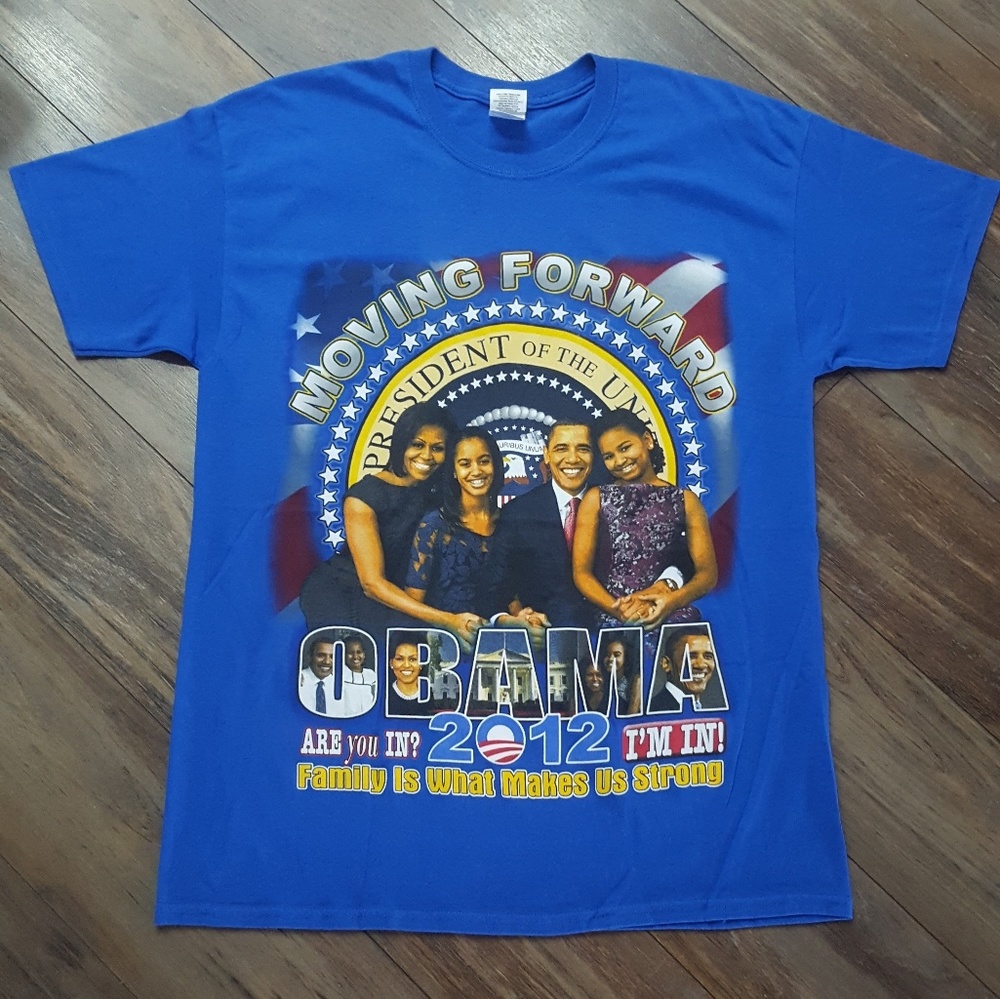 2012 Obama Shirt Size Large Blue